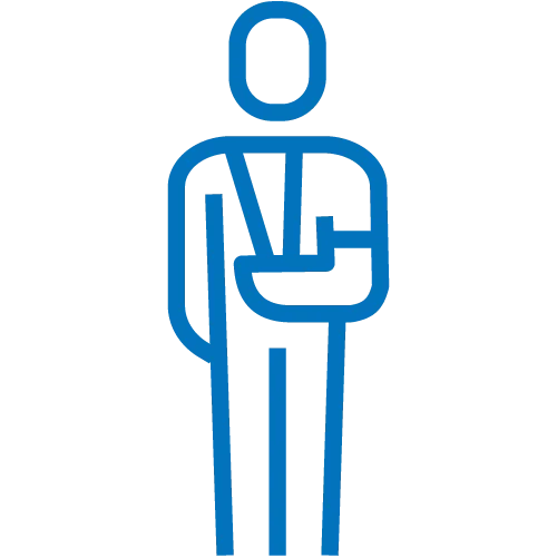 Icono de fisioterapia para fracturas