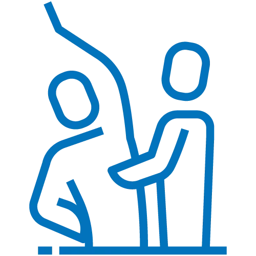 Icono de fisioterapia para recuperación postquirúrgica