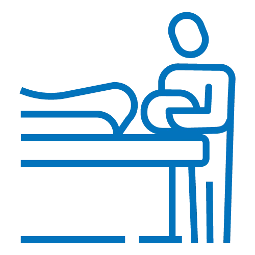 Icono de fisioterapia para el bruxismo con tratamiento manual de la mandíbula